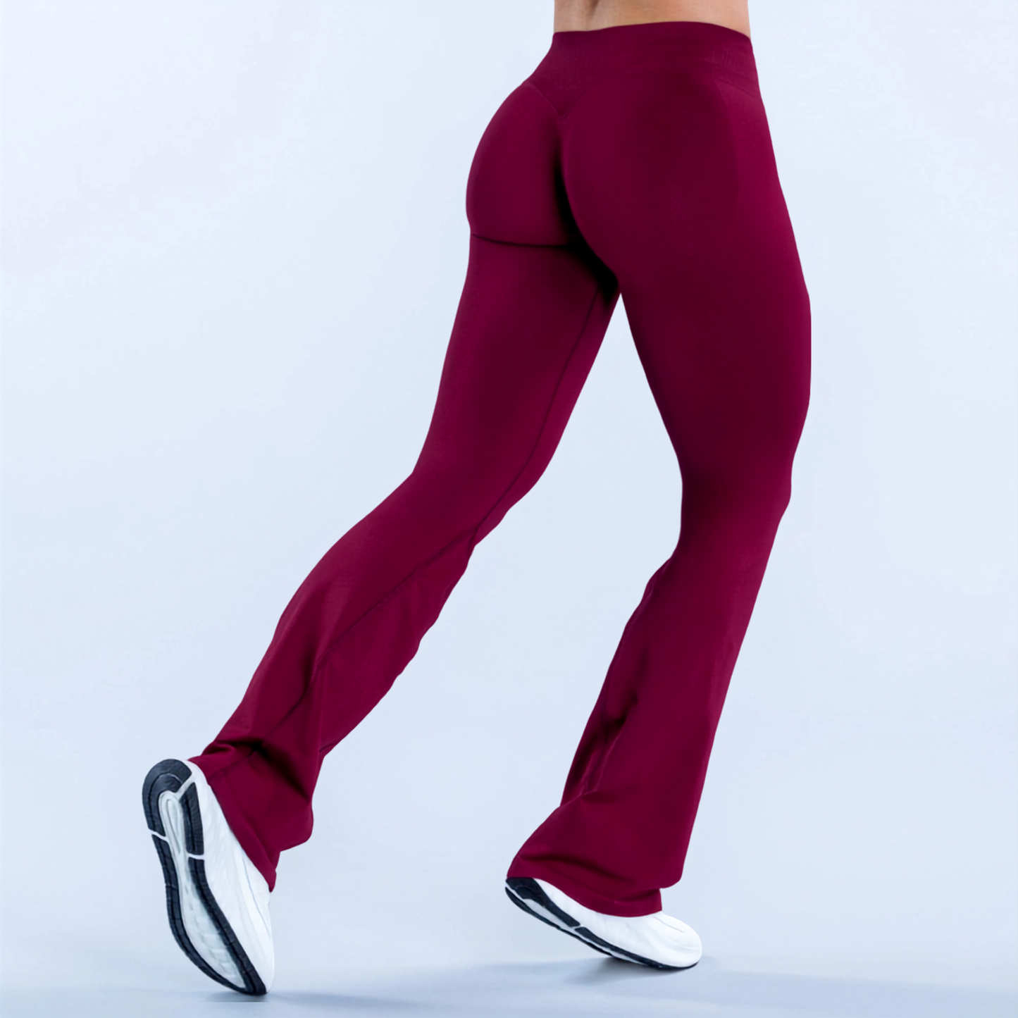 Sculpt V Contour Flare Legging- Wine